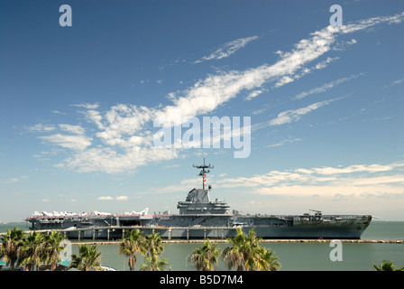 USS Lexington in Corpus Christi, Texas USA Stock Photo