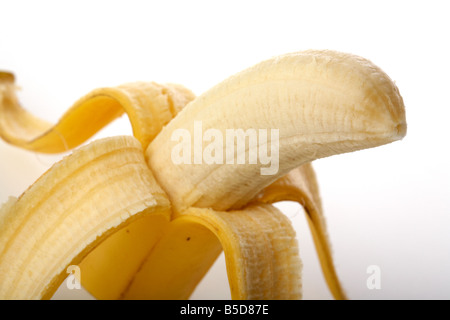 peeled banana cavendish variety Stock Photo