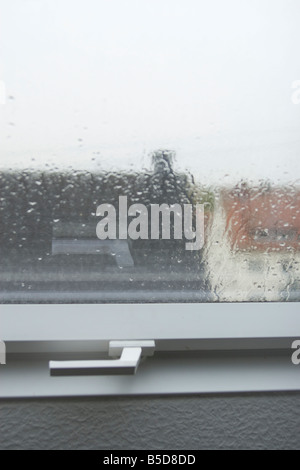 window in the rain Stock Photo