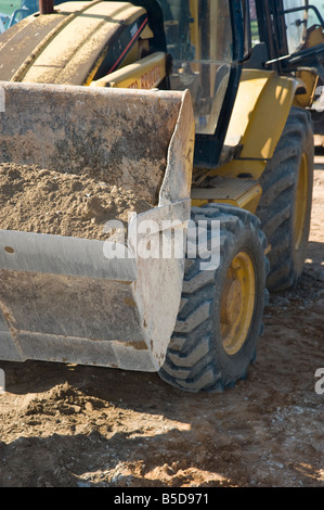 Dirt In Front End Loader Detail Of Heavy Construction Equipment, USA Stock Photo