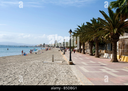 The Promenade and beach front at Los Alcazares Murcia Costa Calida, Southern Spain Stock Photo