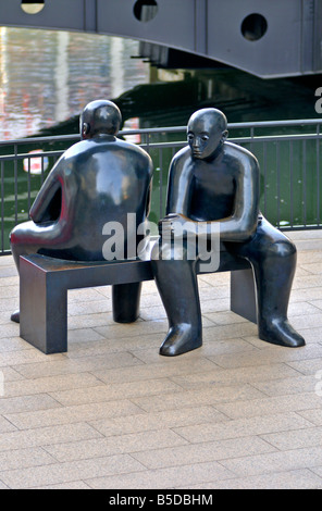 Canary Wharf Estate sculpture artwork London UK Stock Photo - Alamy