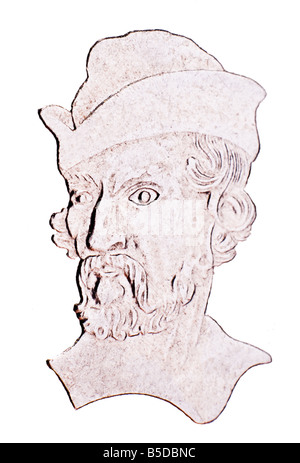 Portrait of György Dózsa (1470-1514) from Hungarian coin Stock Photo