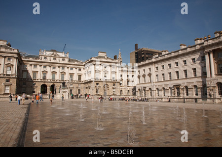 Fountains in the courtyard of Somerset House London Stock Photo