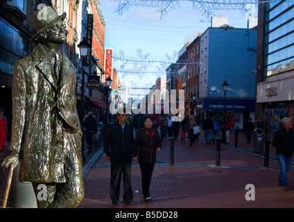 Statue of novelist James Joyce on Dublin's North Earl Street by sculptor Marjorie Fitzgibbon Stock Photo