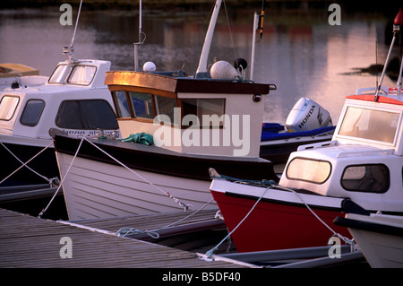 Boats at Walls, West Mainland, Shetland Islands, Scotland, Europe Stock Photo