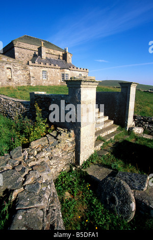 Brough Lodge, a impressive mansion, built in 1820 for Arthur Nicolson, laird of Fetlar, Fetlar, Shetland Islands, Scotland Stock Photo