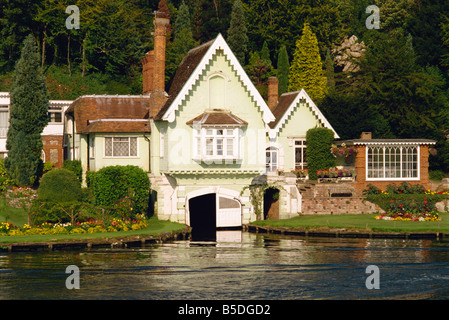 Thameside property near Henley Oxfordshire England United Kingdom Europe Stock Photo