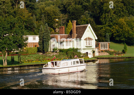 Thameside property near Henley Oxfordshire England United Kingdom Europe Stock Photo