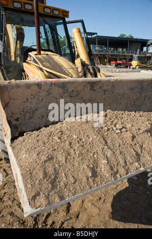 Dirt In Front End Loader Detail Of Heavy Construction Equipment, USA Stock Photo