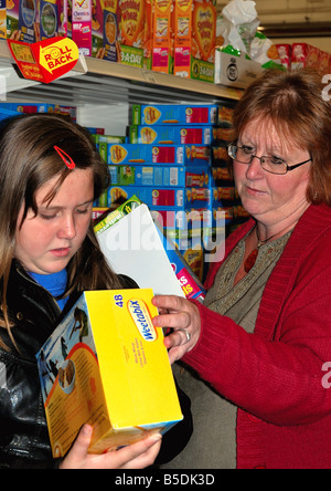 checking the labels Stock Photo