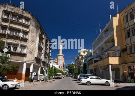 Street in Dar es Salaam, the Tanzanian capital. Stock Photo