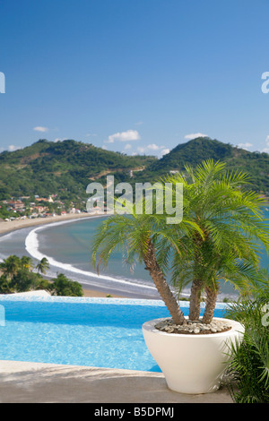 Arial view over the beach in San Juan del Sur Nicaragua central america pacific ocean pacific coast Stock Photo