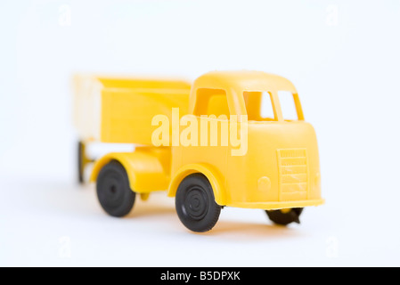 Toy truck with trailer, close-up Stock Photo