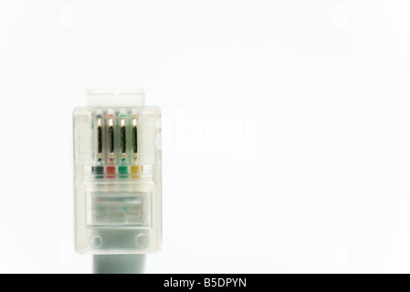 Telephone plug, close-up Stock Photo