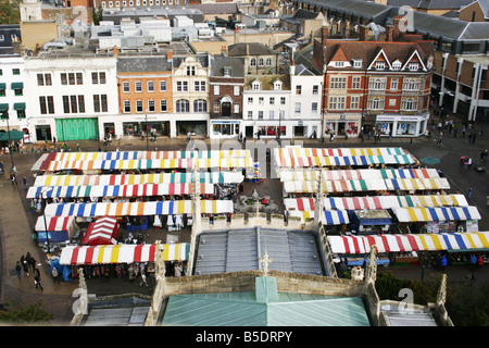 Market Hill Cambridge Stock Photo