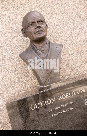 Bust of Gutzon Borglums at Mount Rushmore South Dakota USA Stock Photo