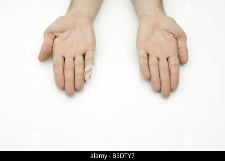 Two hands side by side, palms facing up Stock Photo