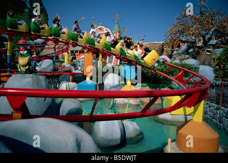 Rollercoaster in Mickey's Toontown, Disneyland, Los Angeles, California, USA, North America Stock Photo