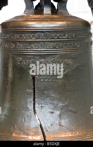The Liberty Bell rang, Philadelphia, Pennsylvania, USA Stock Photo