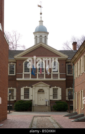 Carpenters' Hall, when it hosted the First Continental Congress which met to oppose British rule, Philadelphia Stock Photo