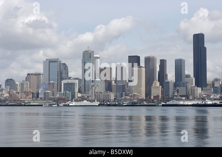 City skyline, Seattle, Washington State, USA, North America Stock Photo