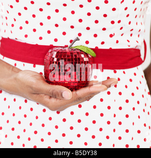 Christmas Present on Woman's Hand Stock Photo