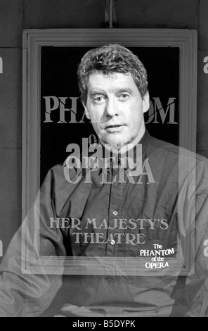 Michael Crawford seen here at the Palace theatre where he stars as the Phantom in the Andrew Lloyd Webber musical Phantom of the Opera. February 1987 Stock Photo