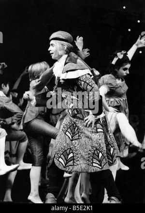Rudolf Nureyev as Herr Drosselmeyer the Prince in 'The Nutcracker' at the Royal Opera House, Covent Garden. ;November 1974 Stock Photo