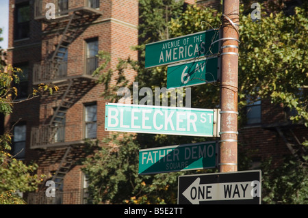 Bleecker Street, Soho, Manhattan, New York, New York State, USA, North America Stock Photo