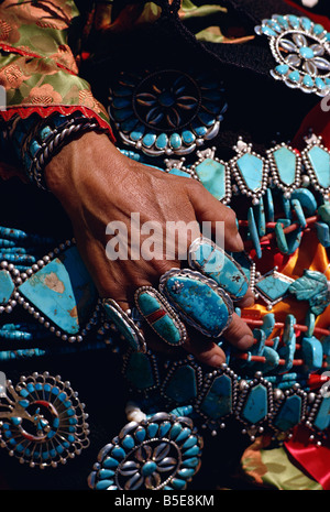 Zuni Indian jewellery, New Mexico, USA, North America Stock Photo