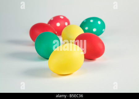 Colored easter eggs Stock Photo