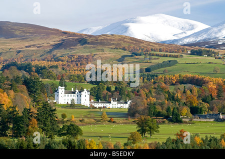 Blair Castle in Glen Garry Perthshire Tayside Region Scotland in Autumn gold SCO 1093 Stock Photo