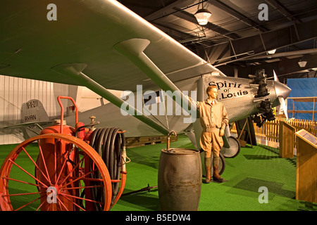 Spirit of St. Louis, Stafford Air & Space Museum, Historic Route 66, Weatherford City, Oklahoma, USA, North America Stock Photo