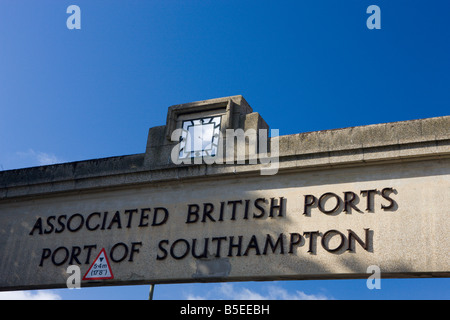 Entrance to the Port of Southampton Docks Southampton Hampshire England Stock Photo