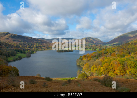 Grasmere from Loughrigg Terrace, Lake District National Park, Cumbria, England UK Stock Photo