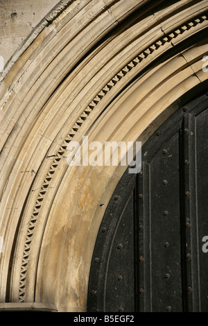City of York, England. Close up view of the main entrance architecture to York Minster Library and Archives. Stock Photo