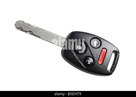 Car key cutout on white background Stock Photo