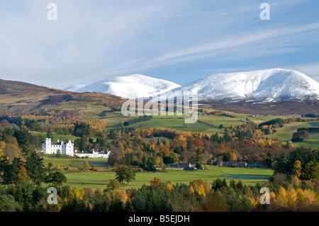 Blair Castle in Glen Garry Perthshire Tayside Region Scotland in Autumn gold SCO 1092 Stock Photo