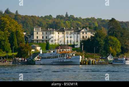 Belsfield Hotel, overlooking Bowness Bay, Lake Windermere, Lake District National Park, Cumbria, England UK Stock Photo