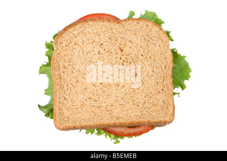 Sandwich cutout on white background Stock Photo