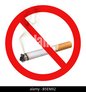 No Smoking symbol cutout on white background Stock Photo