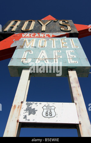 Roy's Motel Cafe at Amboy, California, USA. On the Historic Route 66 Stock Photo