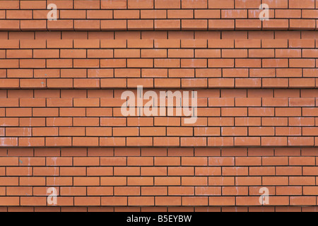 Wall of a cathedral ideally laid out by red bricks in Madrid Stock Photo