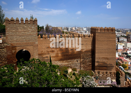 The city of Almeria as seen from the Alacazaba, Andalusia, Spain Stock Photo
