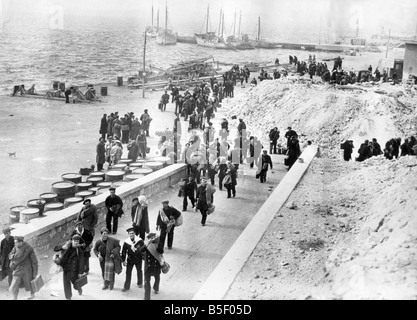 Fall of Tobruk. Italian Naval prisoners leaving Tobruk after British ...