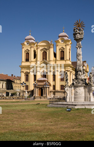 St George s Cathedral at Piata Unirii Timisoara Rumania Stock Photo