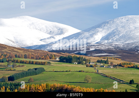 Snow covered Carn Liath at Lude Glen Fender Blair Atholl Perthshire Tayside Region Scotland UK  SCO 1094 Stock Photo