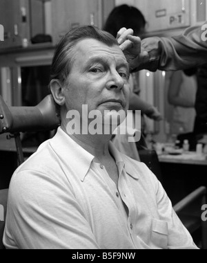 Actor Clive Dunn getting ready for his role as Lance Corporal Jones in the BBC television series Dads Army January 1973 Stock Photo