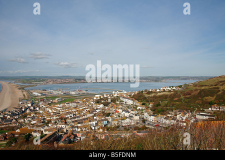 Site of the 2012 olympic sailing event a view from Portland Bill Dorset England Stock Photo